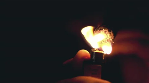 Slow Motion Cigar light Cigar Flames 240fps Stock Footage 63154519