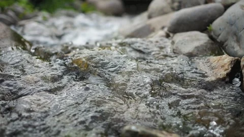Slow Motion Clear Water Stream Stock Footage 283093258