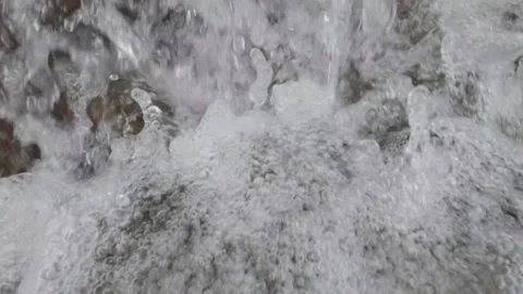 Slow motion of clear waterfall splashes Stock Footage 306757739