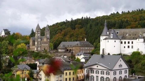 Slow motion the Clervaux Castle  Stock-Footage 159293378