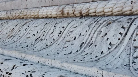 Slow Motion Close Up of Arc de Triomphe Stone Wall Texture in Paris Video stock 327341825