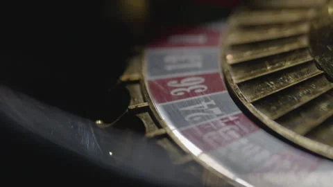 Slow motion close-up ball on double zero with numbers Видео 335699839