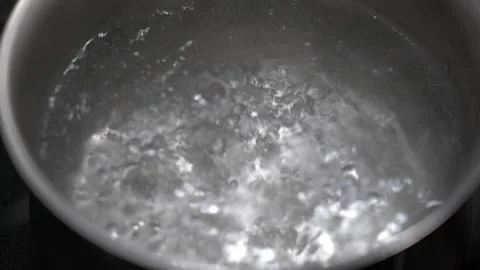 Slow motion close up boiling water. Stock Footage 339805915