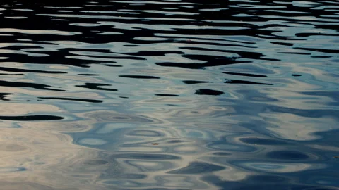 Slow motion close-up of calming water ripples and gentle waves on a river s.. Stock Footage 346720418