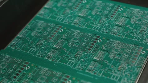 Slow Motion Close-Up of Circuit Boards in Tech Assembly Process 스톡 동영상 316574539