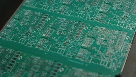 Slow Motion Close-Up of Circuit Boards Showcasing Modern Technology Stock Footage 316574604