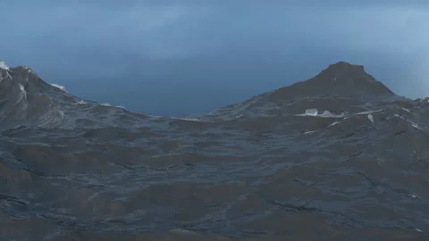 Slow motion close up of disturbed blue ocean water surface Stock Footage 170146879