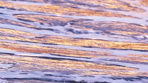 Slow Motion Close Up Of Disturbed Ocean Water Surface Stock-Footage 87269692
