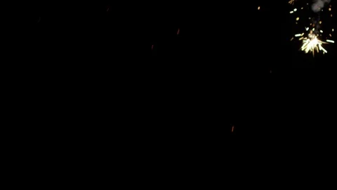 Slow motion close up of fireworks and sparklers Stock Footage 107984154
