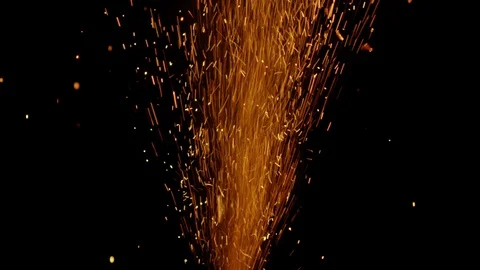 Slow motion close up of fireworks and sparklers Stock Footage 107984864