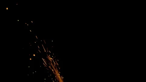 Slow motion close up of fireworks and sparklers Stock Footage 107985399