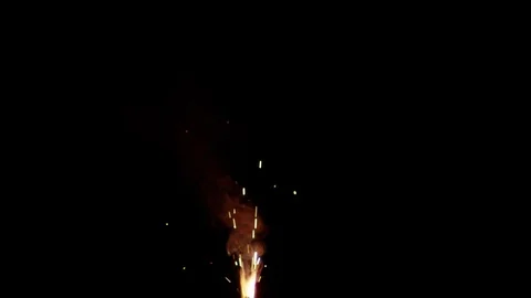 Slow motion close up of fireworks and sparklers Stock Footage 107985535