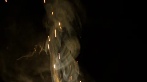 Slow motion close up of fireworks and sparklers Stock Footage 107987298