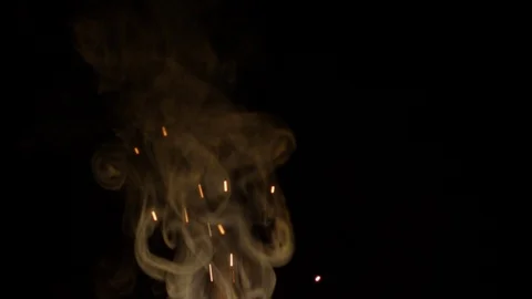 Slow motion close up of fireworks and sparklers Stock Footage 107987316