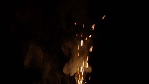 Slow motion close up of fireworks and sparklers Stock Footage 107987723