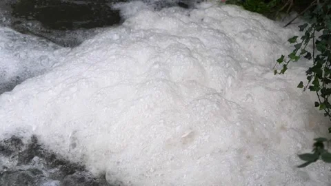 Slow motion close-up of foam moving 스톡 동영상 284107725