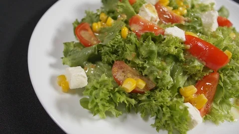 Slow motion close up meal Stock Footage 121828996