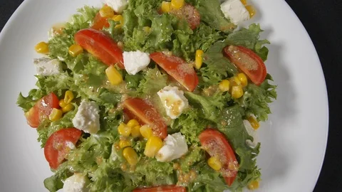 Slow motion close up meal Stock Footage 121829067