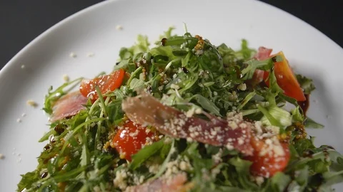 Slow motion close up meal Stock Footage 121829110