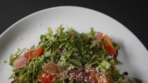 Slow motion close up meal Stock Footage 121829163