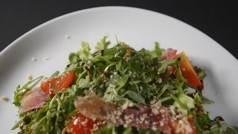 Slow motion close up meal Stock Footage 121829235