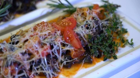 Slow motion close up meal Stock Footage 122257633