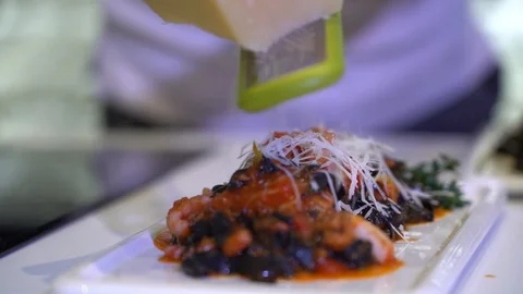 Slow motion close up meal Stock Footage 122257664