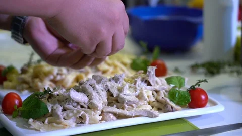 Slow motion close up meal Stock Footage 122257678
