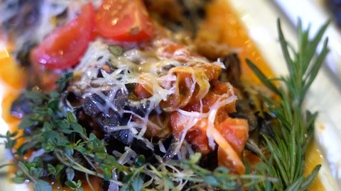 Slow motion close up meal Stock Footage 122257789