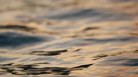 Slow Motion, Close Up of Ocean Ripples Stock Footage 129004617
