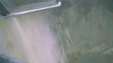 Slow motion close up pulling flower to kneading machine Stock Footage 73374193