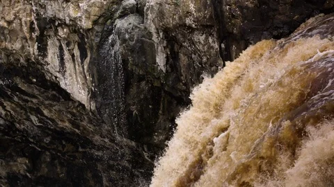 Slow motion close-up of rocks at Wannon Falls, Australia. Stock Footage 86607162