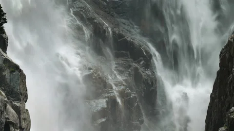Slow motion close-up video of running waterfall Stock Footage 179279973