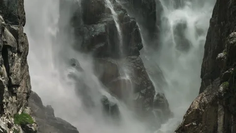 Slow motion close-up video of running waterfall. Stock Footage 179280802