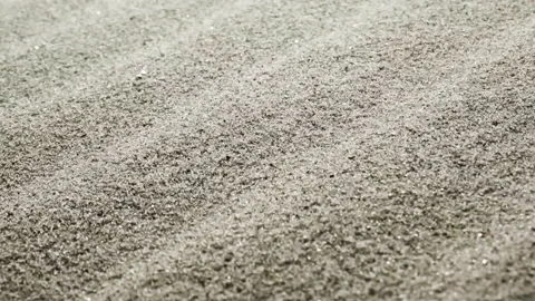 A slow motion close up view of fine, shimmering sand grains reflecting light Stock Footage 301920956
