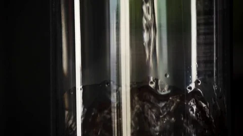 Slow motion close up of water pouring into French Press Stock Footage 82445441