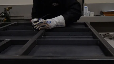 Slow Motion Close Up of Welding Over the Shoulder 库存影片 87125825