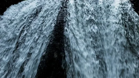 Slow motion closeup shot of a waterfall Stock Footage 249015964