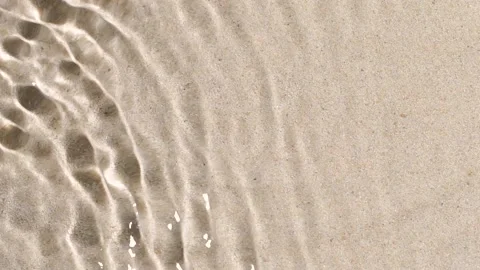 Slow motion closeup water surface texture splash and ripples on sand background Stock Footage 176186364