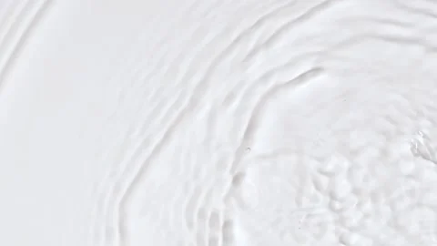 Slow motion closeup water surface texture splash and ripples on white background Video stock 201910092