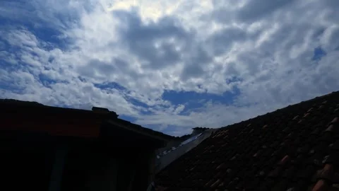 Slow Motion Clouds Moving Across the Sky Creating Soft Atmospheric Mood Stock Footage 328566921