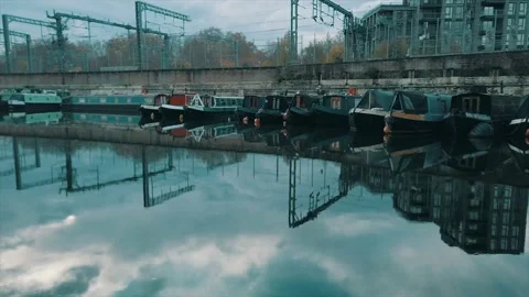 Slow Motion, Coal Drops Yard in king's Cross London.UK ( Multi- Footages ) Stock Footage 171490930