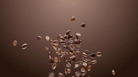 Slow motion coffee beans jumping Transp... | Stock Video | Pond5