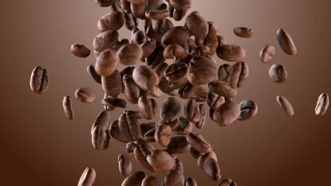 Slow motion coffee beans jumping   Stock Footage 300474291