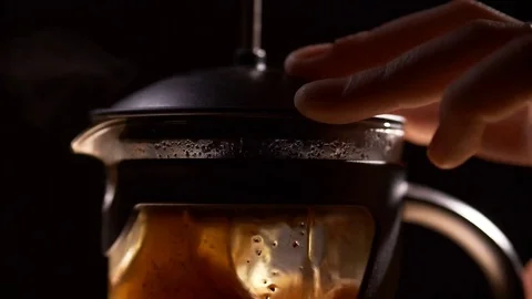 Slow Motion coffee brewing Vídeo Stock 74698416