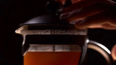 Slow Motion coffee brewing Stock Footage 74698715