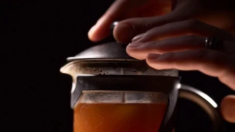 Slow Motion coffee brewing Stock Footage 74698900