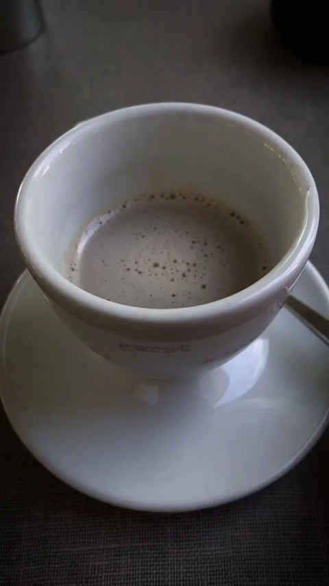 Slow Motion Coffee moving in the cup 16:9 動画素材 157280003