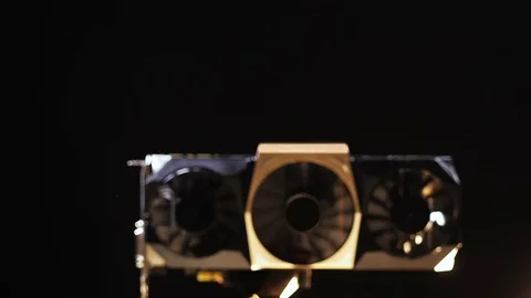 Slow Motion Coins of Payment System Fall Past Rotating Coolers Stock Footage