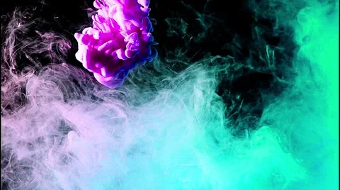 Slow motion colorful paint Stock Footage 250070975